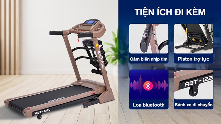 Máy chạy bộ Aguri AGT-122L cho phép bạn nghe nhạc thư giãn trong khi chạy bộ