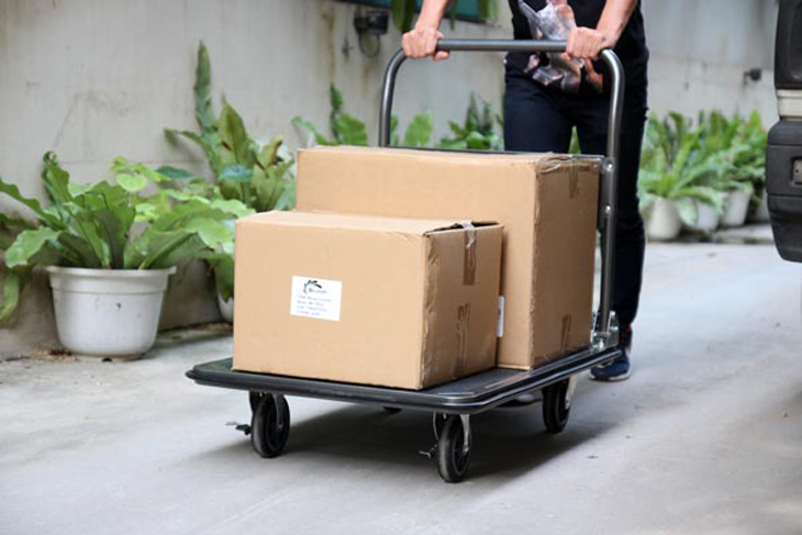 Xe đẩy hàng dùng vận chuyển hàng hóa nặng, cồng kềnh