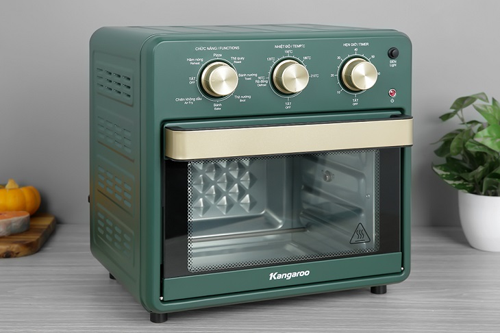 Lò chiên không dầu Kangaroo KG15AF2A 15 lít sở hữu thiết kế 2 trong 1 tiện ích