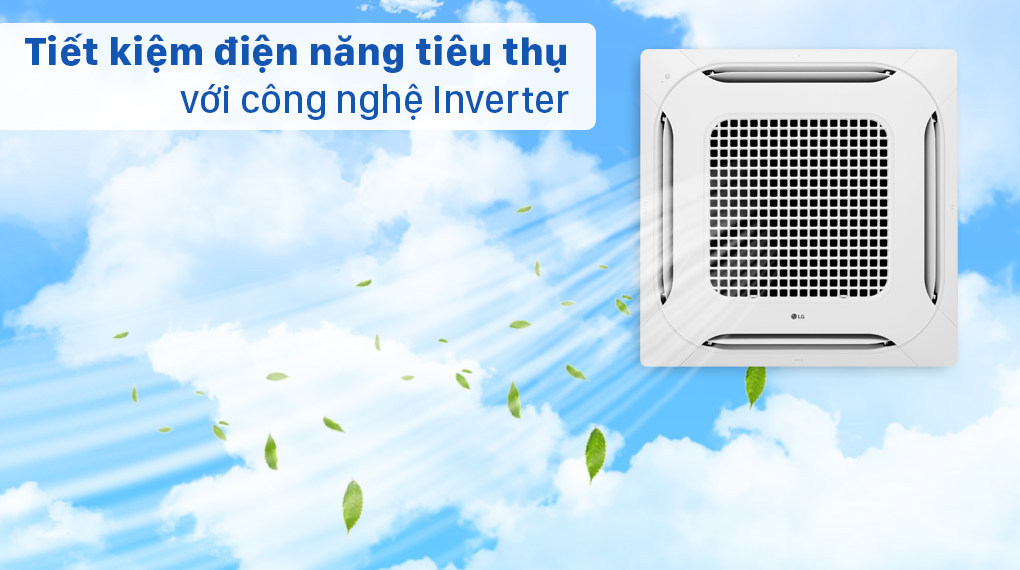 Máy lạnh âm trần LG Inverter 5 HP ATNQ48GMLE7 sở hữu công nghệ Inverter tiết kiệm điện năng