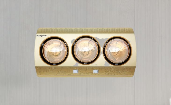 Đèn sưởi nhà tắm Kangaroo KG3BH01 825W tiện lợi, linh hoạt sử dụng cùng nút bật/tắt