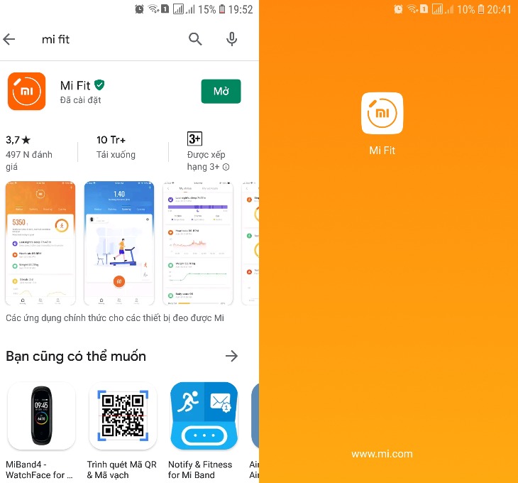 Tải ứng dụng Mi Fit và kết nối ứng dụng với cân thông minh Xiaomi LPN4013GL