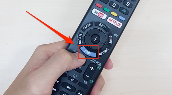 Remote trên Smart tivi Sony 2018