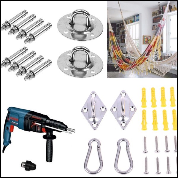 Để thực hiện khoan tường bắt võng, bạn cần chuẩn bị một số công cụ sau: Máy khoan, máy bắt vít, đinh tán, bu lông, thước đo,...