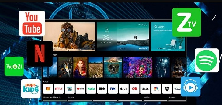 Smart Tivi OLED LG 4K 65 inch 65G2PSA sử dụng hệ điều hành webOS 22 giao diện thân thiện và cung cấp nhiều kho ứng dụng giải trí thú vị