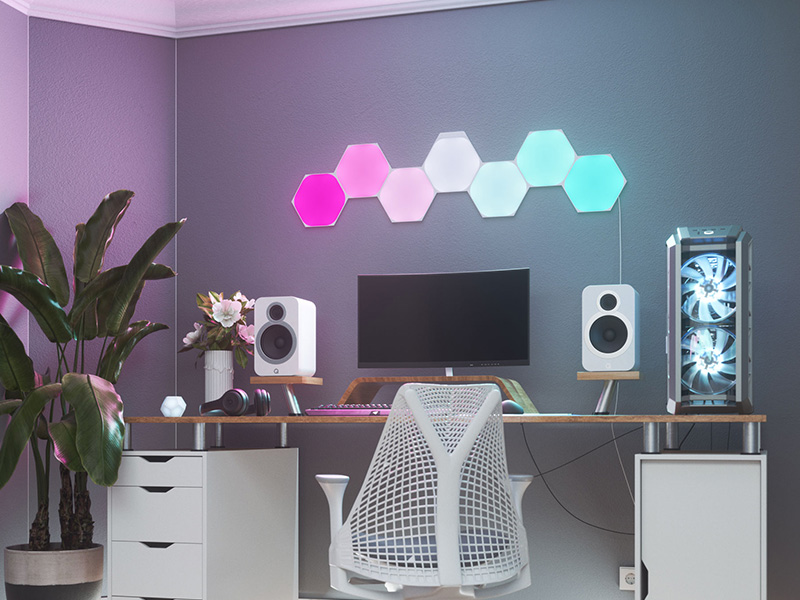 Cách lắp đặt đèn Nanoleaf Shapes lên tường