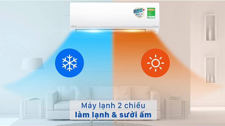 Máy lạnh 2 chiều Daikin Inverter 1 HP FTHF25VAVMV