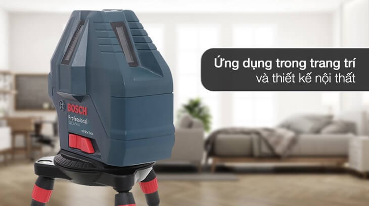 Máy cân mực laser Bosch GLL 5-50 X có thể di chuyển đến nhiều vị trí để phục vụ cho công việc