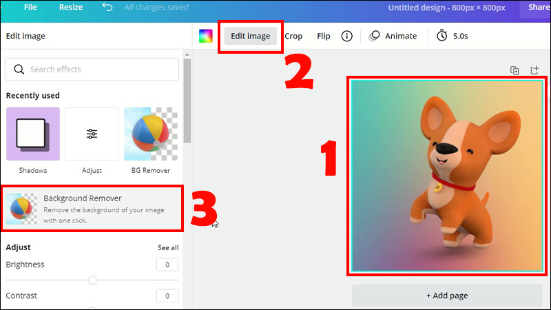 Cách tách nền bằng phần mềm Canva