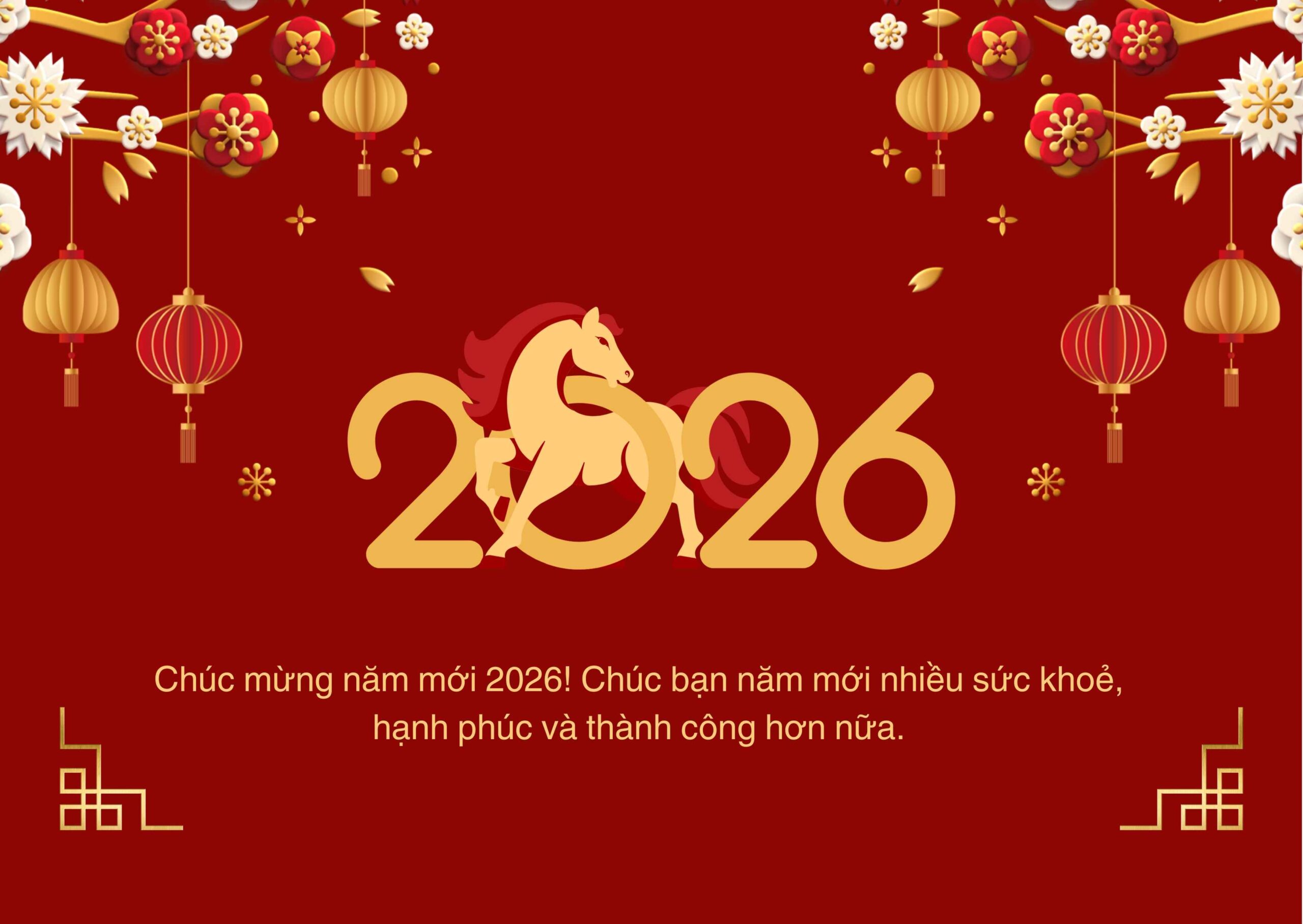 Mẫu thiệp chúc Tết năm Bính Ngọ