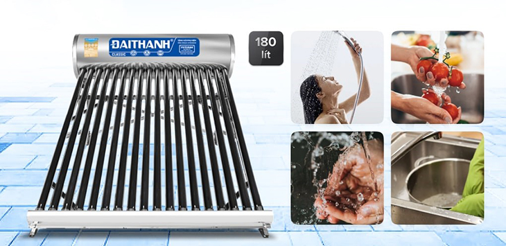 Máy nước nóng năng lượng mặt trời Đại Thành 180 lít Classic 58-18