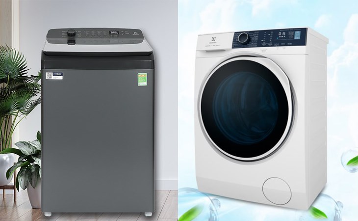 Máy giặt Electrolux cửa trên và cửa ngang có lồng giặt đặt khác nhau