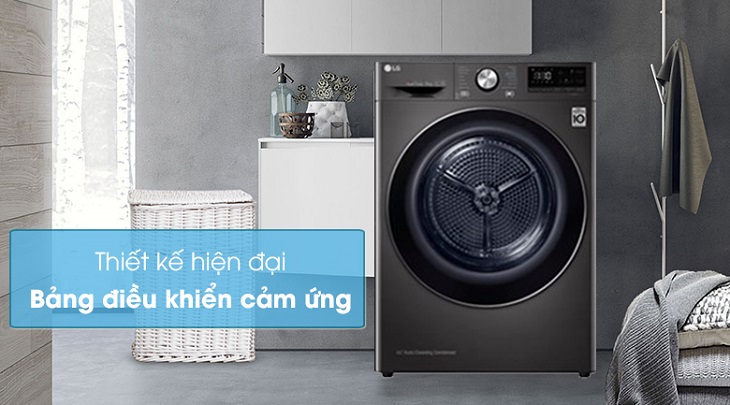 Máy sấy bơm nhiệt LG 9 Kg DVHP09B sở hữu thiết kế hiện đại