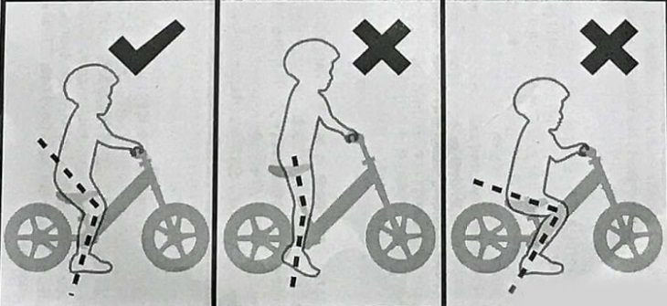 Điều chỉnh yên xe phù hợp với chiều cao của bé