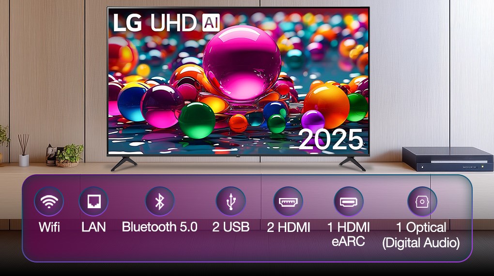 Smart Tivi LG AI 4K 65 inch 65UA8450PSA trang bị Bluetooth 5.0 hiện đại