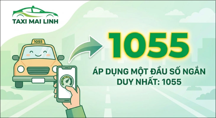 Hãng vận tải Taxi Mai Linh đã triển khai một đầu số ngắn duy nhất là 1055 để phục vụ khách hàng
