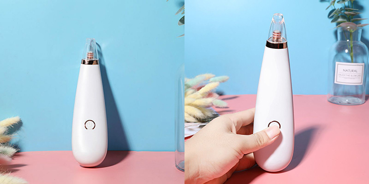 Máy hút mụn Comedo Suction Tool trang bị 4 đầu hút mụn khác nhau, phù hợp với nhiều loại mụn