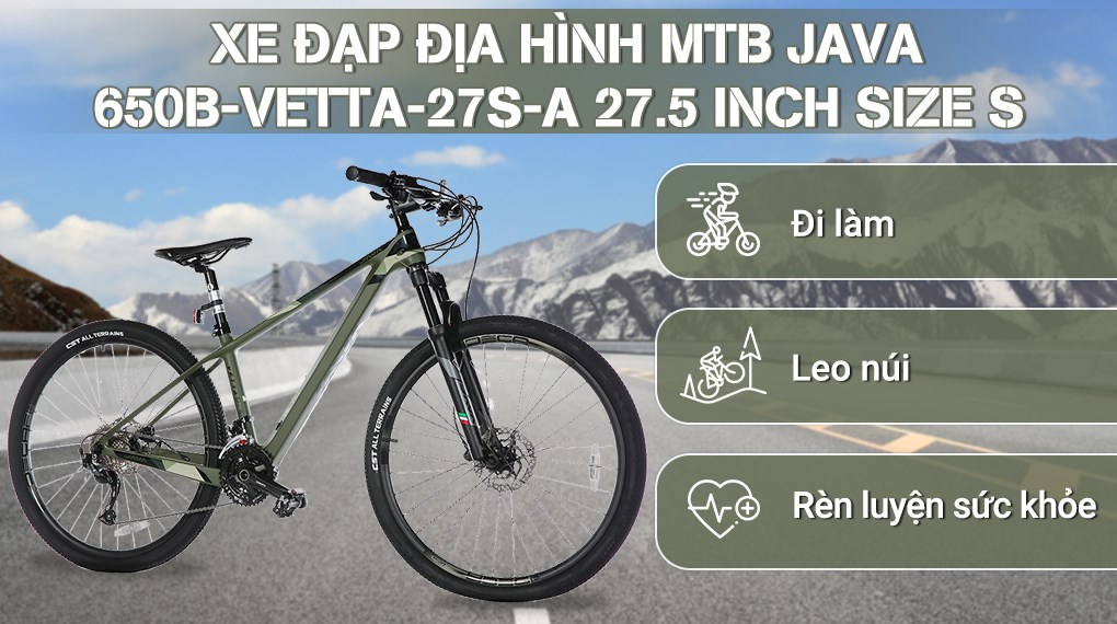 Xe Đạp Địa Hình MTB Java 650B-Vetta-27S-A 27.5 inch Size S