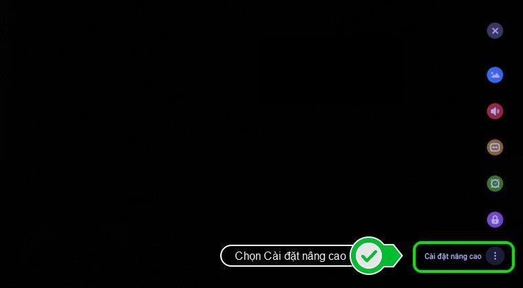Nhấn vào Setting chọn Cài đặt nâng cao