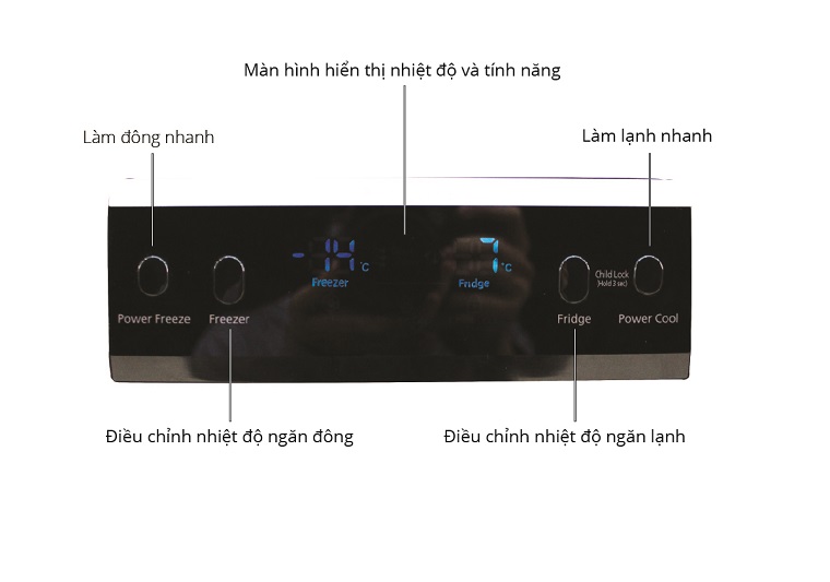 Cách sử dụng bảng điều khiển tủ lạnh Samsung RSA1WTSL1/XSV 520 lít