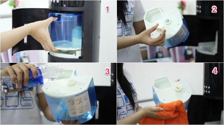 Cách châm nước cho quạt phun sương