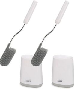 Set 2 dụng cụ cọ Toilet Brush Joseph Joseph 70523 Flex Lite Grey
