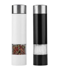 Set máy xay muối tiêu GourmetMaxx Salz-, Pfeffermühle Weiß, Schwarz màu đen/ trắng