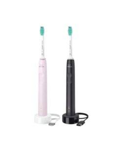 Set 2 bàn chải điện Philips HX3675/15 (series 3100, màu hồng và đen)