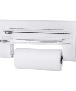 Giá đựng và cắt giấy nhà bếp 3 in 1 Emsa SUPERLINE 3-fach-Schneidabroller, Weiß, 44,5 x 25 x 37cm (màu trắng)
