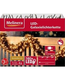 Chuỗi đèn MELINERA® Galaxielichterkette, 580 LEDs, đèn hẹn 6h - 8 chế độ (Màu trắng)