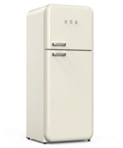Tủ lạnh retro HCK BCD-192R-S màu kem dung tích 192L 2 ngăn (lạnh 143L, đông 49L)