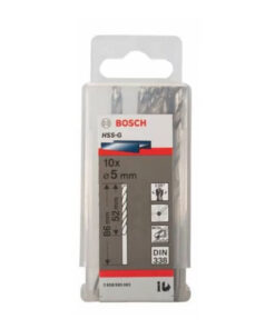Bộ mũi khoan sắt Bosch 5mm HSS-G (Hộp 10 mũi)