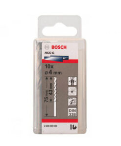Bộ mũi khoan sắt Bosch 4mm HSS-G (Hộp 10 mũi)