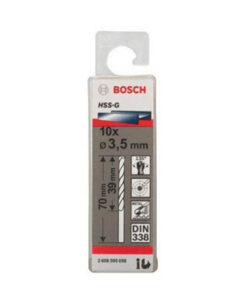 Bộ mũi khoan sắt Bosch 3.5mm HSS-G (Hộp 10 mũi)