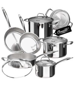 Bộ nồi inox Ciwete set 7 món (2 chảo chống dính, 1 quánh, 1 nồi chảo, 2 nồi , 1 xửng hấp)