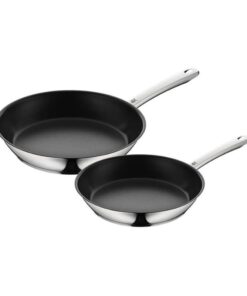 Bộ chảo WMF Edelstahlpfannen-Set, beschichtet 24 và 28cm, phủ chống dính, chuôi inox