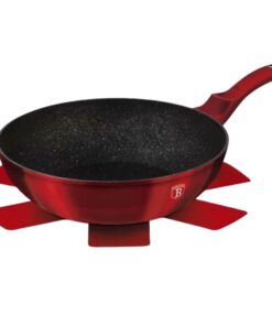 Chảo sâu lòng Berlinger Haus BH/1267N 28cm lớp chống dính phủ đá màu đỏ - Metallic Line Burgundy Edition