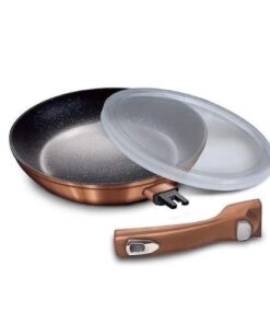 Chảo Berlinger Haus BH/1948 24cm tay cầm tháo rời/có nắp nhựa - màu rose gold