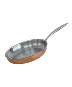 Chảo inox Ciwete Royal Knight màu vàng đồng 24cm nắp kính