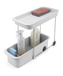 Kệ đựng đồ 2 tầng Joseph Joseph 8500001 Cupboardstore có bánh lăn màu xám