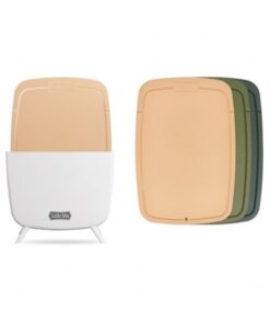 Set 3 thớt nhựa dẻo SalleMa Premium TPU màu cam nhạt, xanh (có kèm giá)