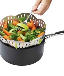 Xửng hấp Joseph Joseph 45033 Bloom™ Steel Zusammenklappbarer Dampfgareinsatz aus Edelstahl - Grün VE 4 (INOX)