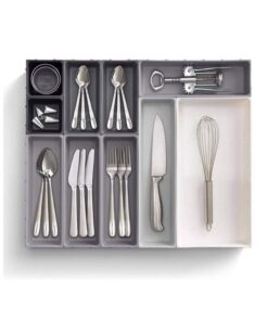Khay chia ngăn kéo, đựng dao dĩa Joseph Joseph 85200 Blox™ Schubladen-Organizer-Set 10-teilig - Grau/Taube VE 4 (màu ghi)