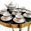 Bộ trà sứ xương Imperial London xanh ngọc dây vàng (13 chi tiết)