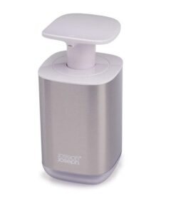Bình đựng xà phòng Joseph Joseph 70532 Presto Stainless-Steel (thân inox, nắp trắng)