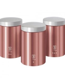 Bộ 3 hộp đựng thực phẩm Berlinger Haus BH/6720 - màu vàng hồng trơn