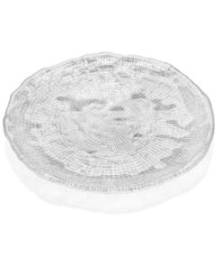 Đĩa pha lê IVV Diamante trắng 22cm