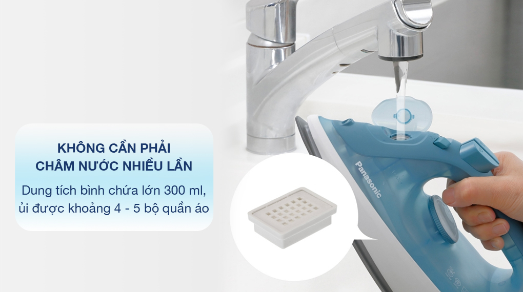 Bàn ủi hơi nước Panasonic NI-S430GRA 2300W - Dung tích bình chứa Bàn ủi hơi nước Panasonic NI-S430GRA 2300W Bàn ủi hơi nước Panasonic NI-S430GRA 2300W - Dung tích bình chứa