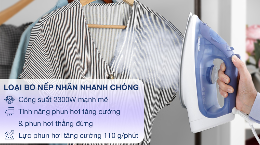 Bàn ủi hơi nước Panasonic NI-S530ARA 2300W - Công suất Bàn ủi hơi nước Panasonic NI-S530ARA 2300W Bàn ủi hơi nước Panasonic NI-S530ARA 2300W - Công suất