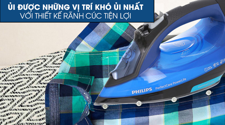 Rãnh cúc Bàn ủi hơi nước Philips GC3920 Rãnh cúc